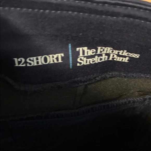 Croft & Barrow Blue Effortless Stretch Pans 12 Short mid Rise straight legs - Picture 3 of 7